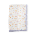 Deluxe Muslin Baby Quilt - Rainbows & Raindrops