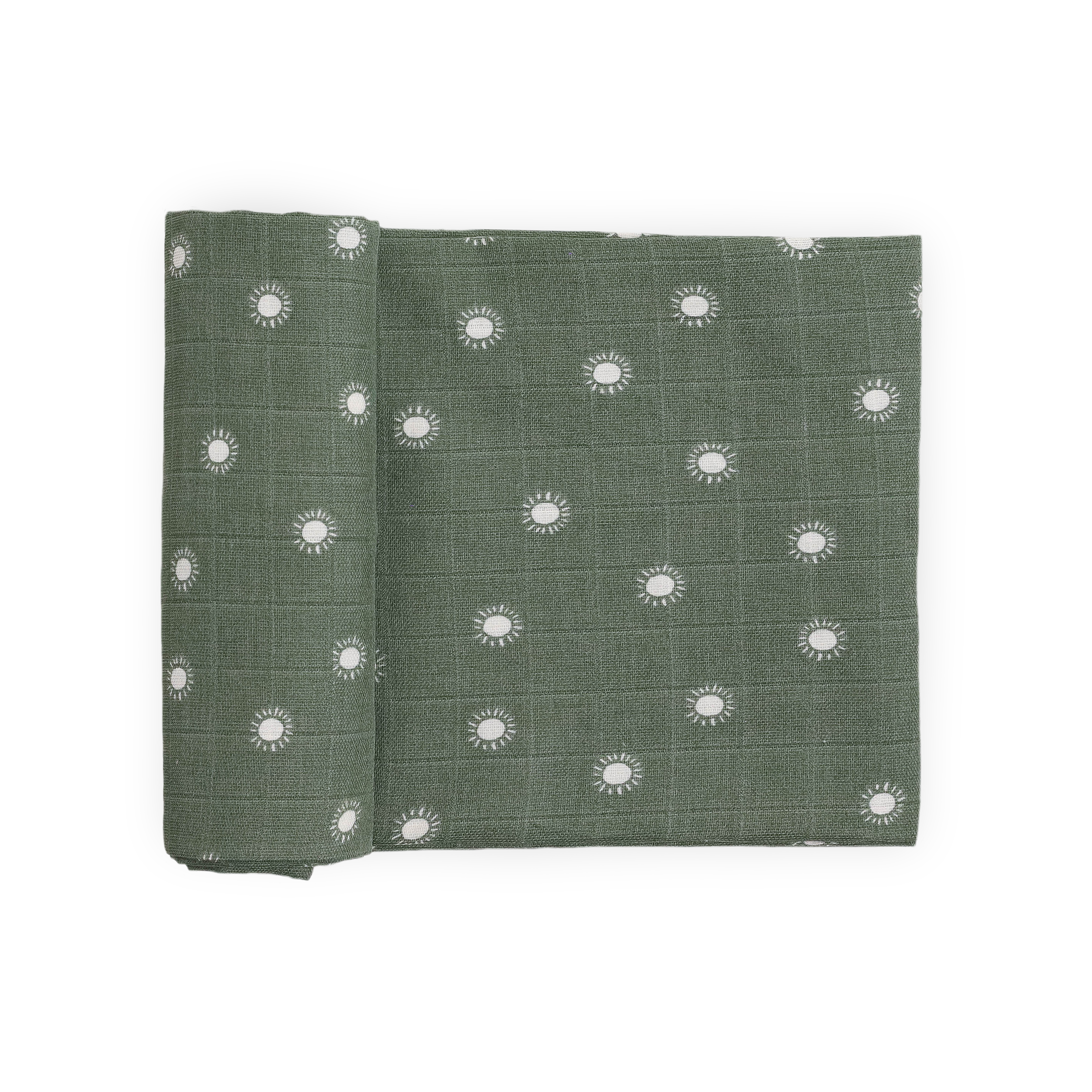 Organic Cotton Muslin Swaddle Blanket - Sage Suns