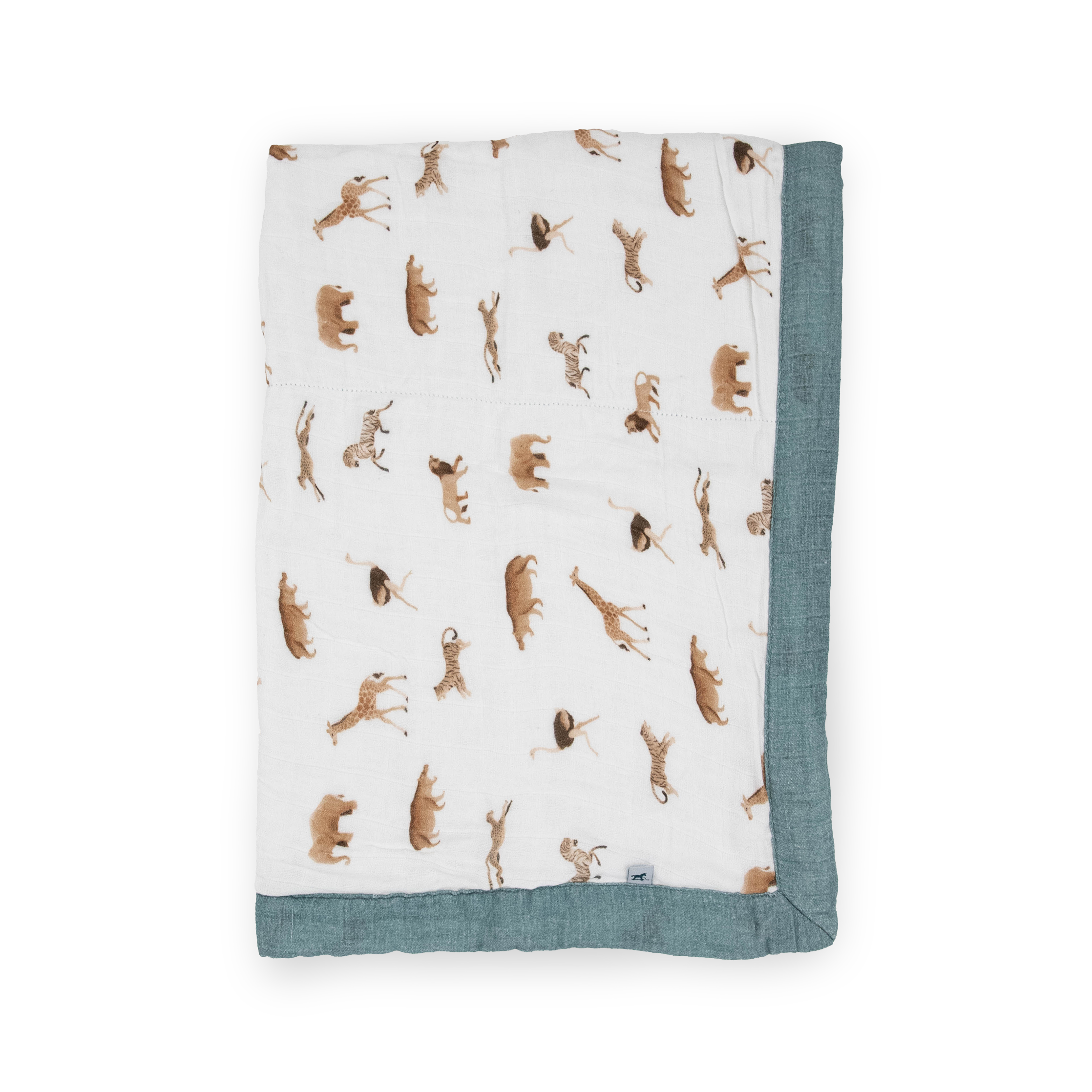 Organic Cotton Muslin Baby Quilt - Animal Crackers
