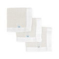 Cotton Muslin Security Blanket 3 Pack - Tan Gingham