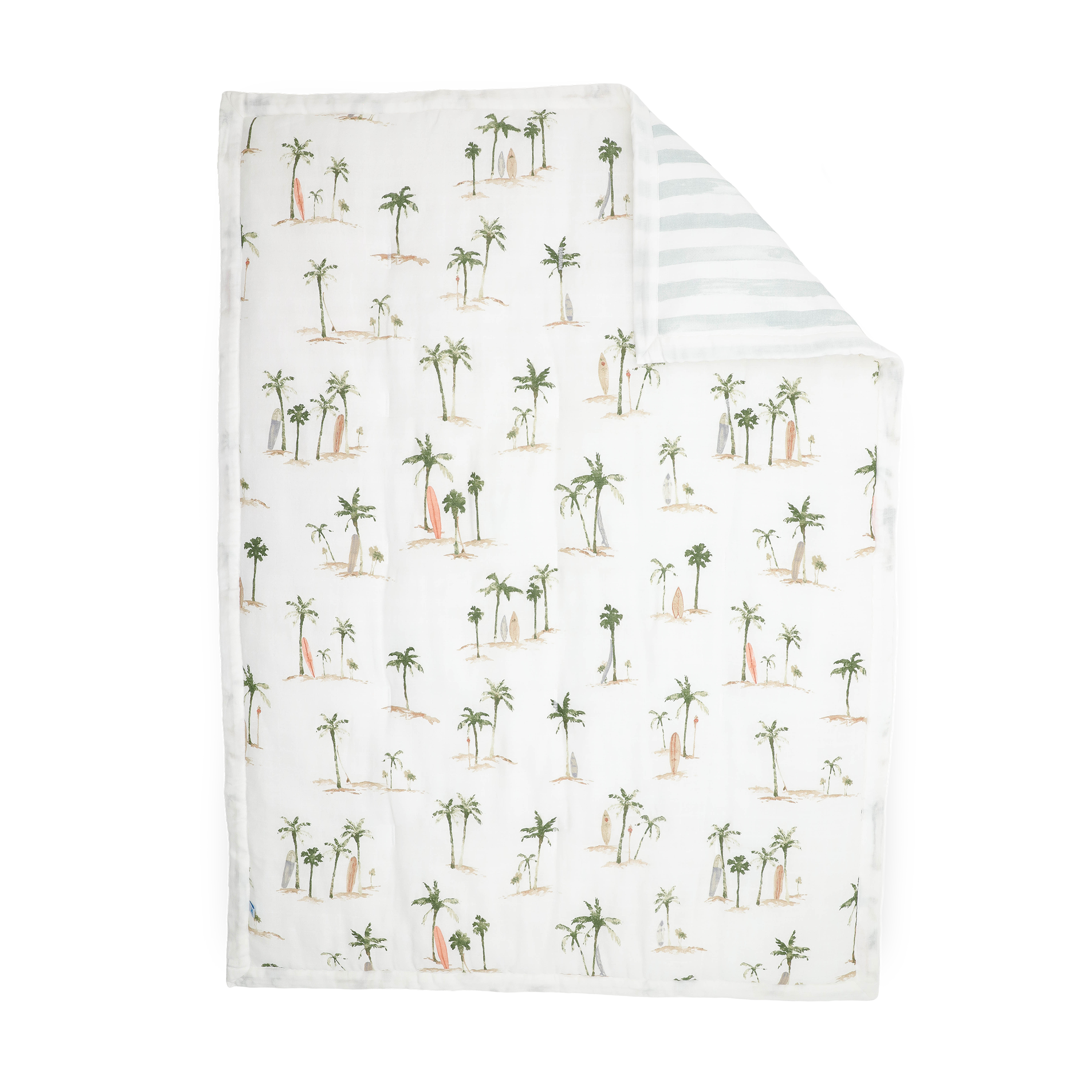 Cotton Muslin Toddler Comforter - Palm Paradise