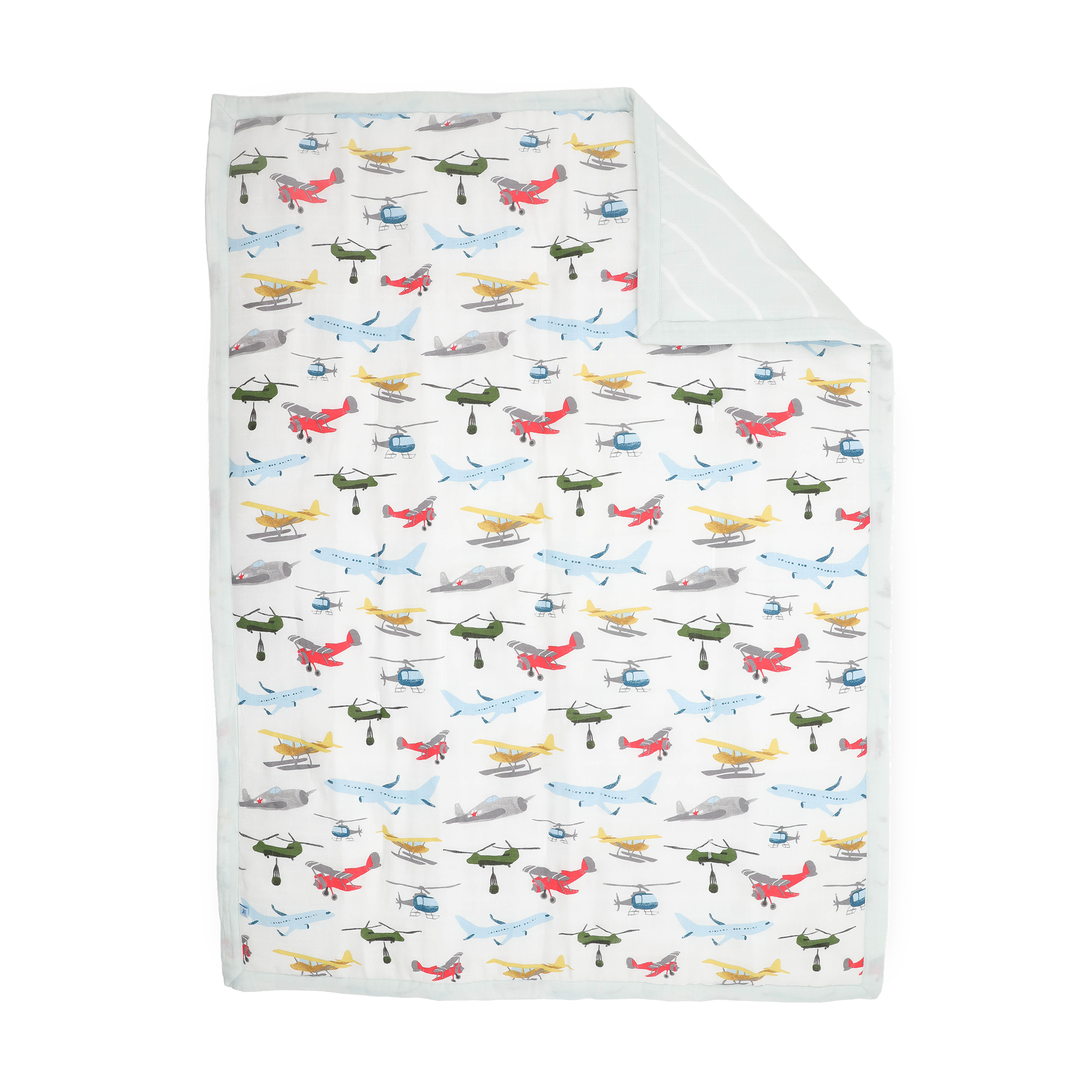 Cotton Muslin Toddler Comforter - Air Show