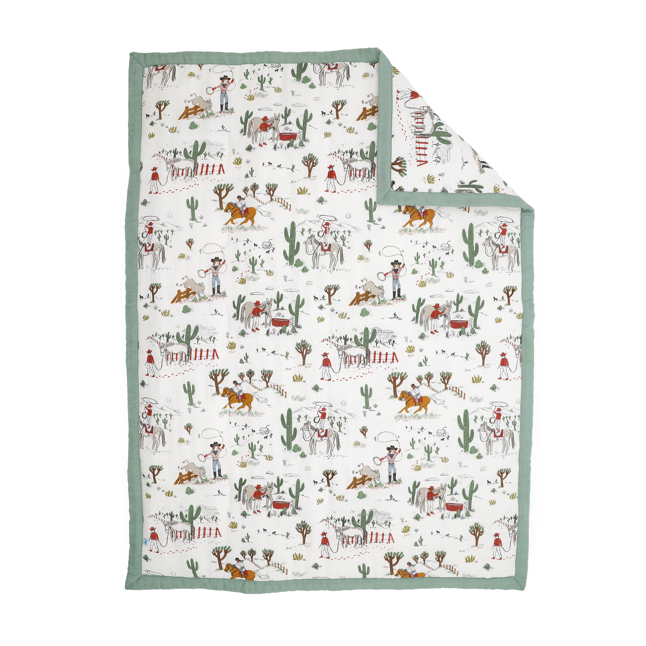 Cotton Muslin Toddler Comforter - Cowpoke