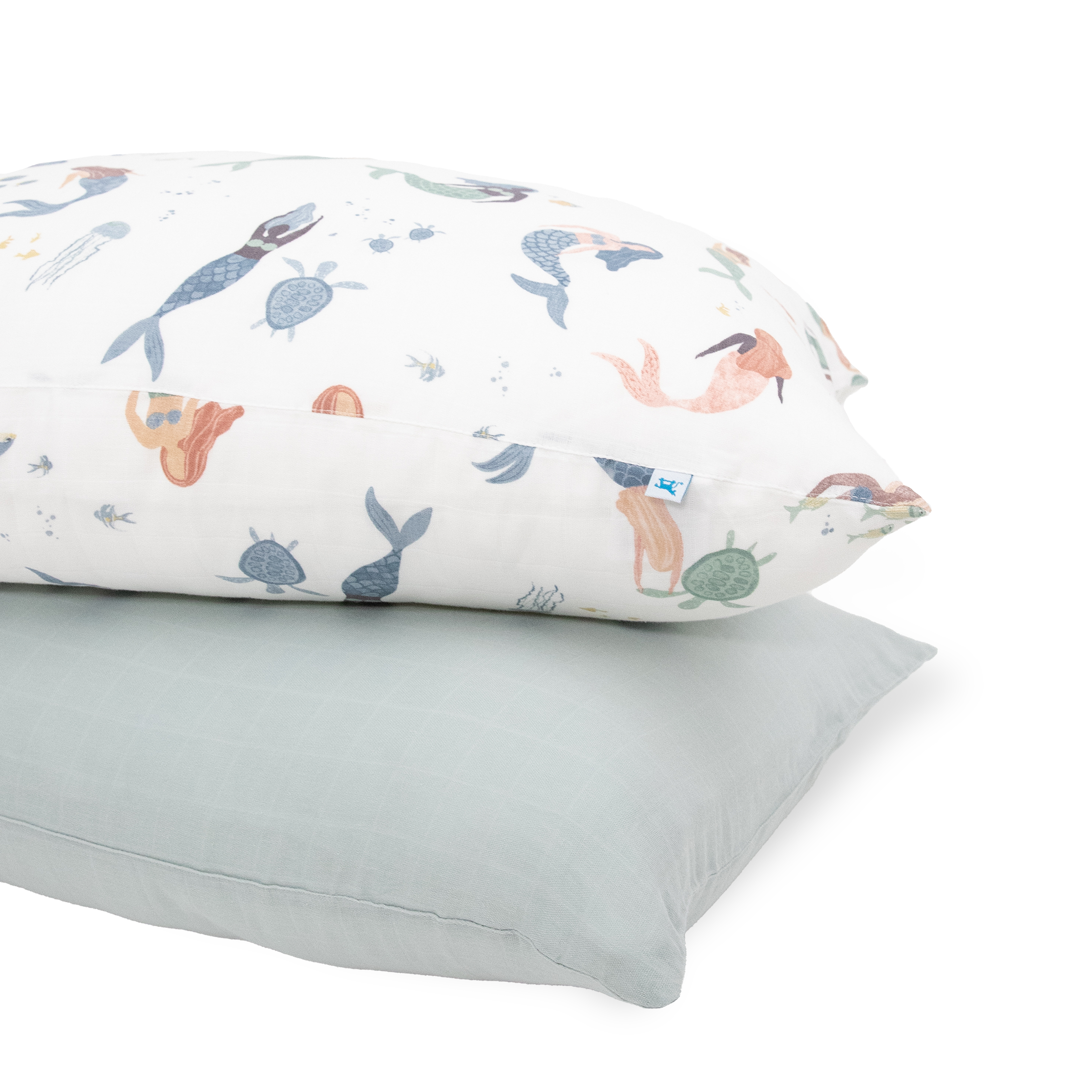 Cotton Muslin Pillowcase 2 Pack - Mermaid Party