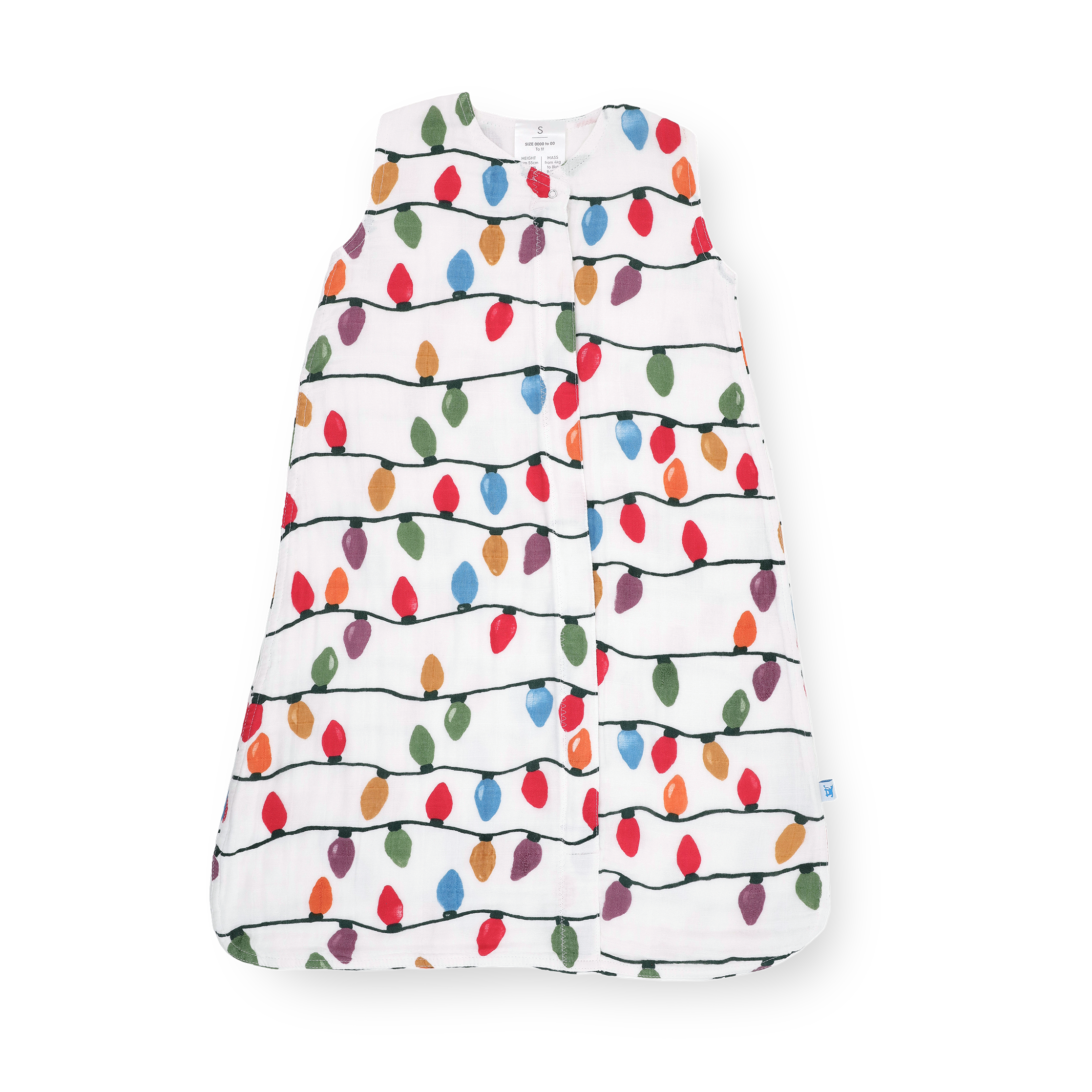 Cotton Muslin Sleep Bag - Christmas Bulbs
