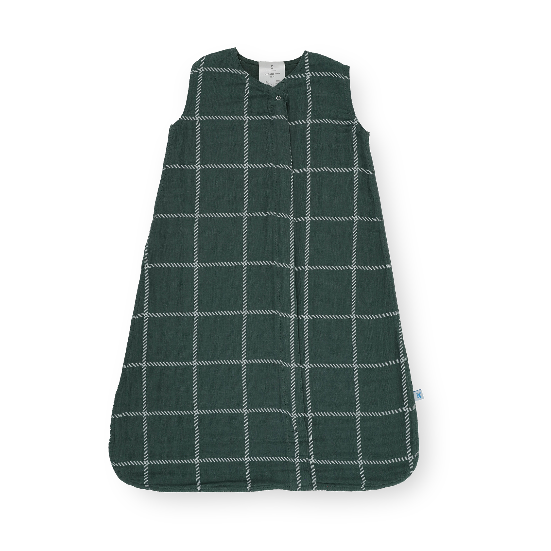 Cotton Muslin Sleep Bag - Evergreen Plaid