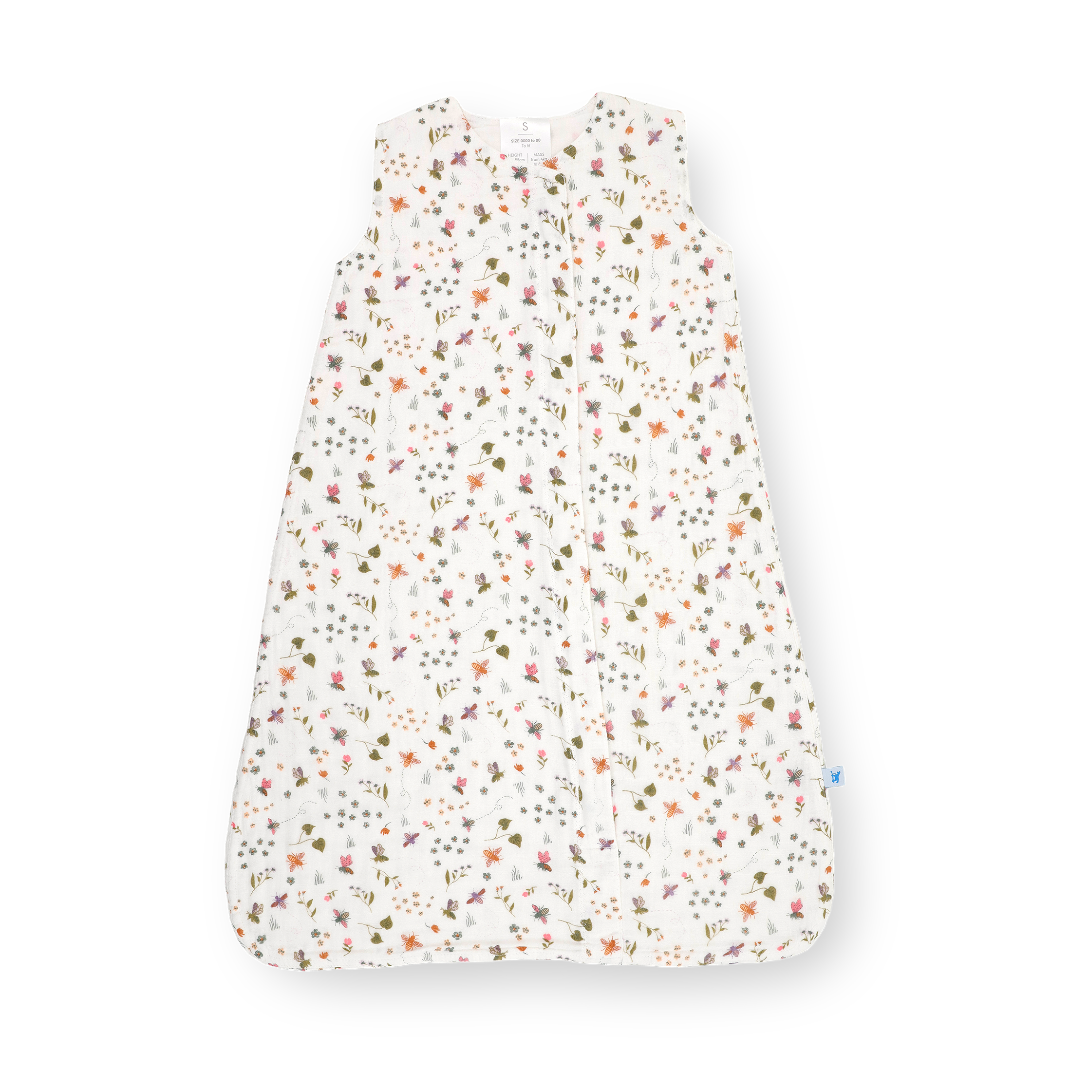 Cotton Muslin Sleep Bag - Garden Bees