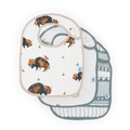 Cotton Muslin Classic Bib 3 pack - Bison