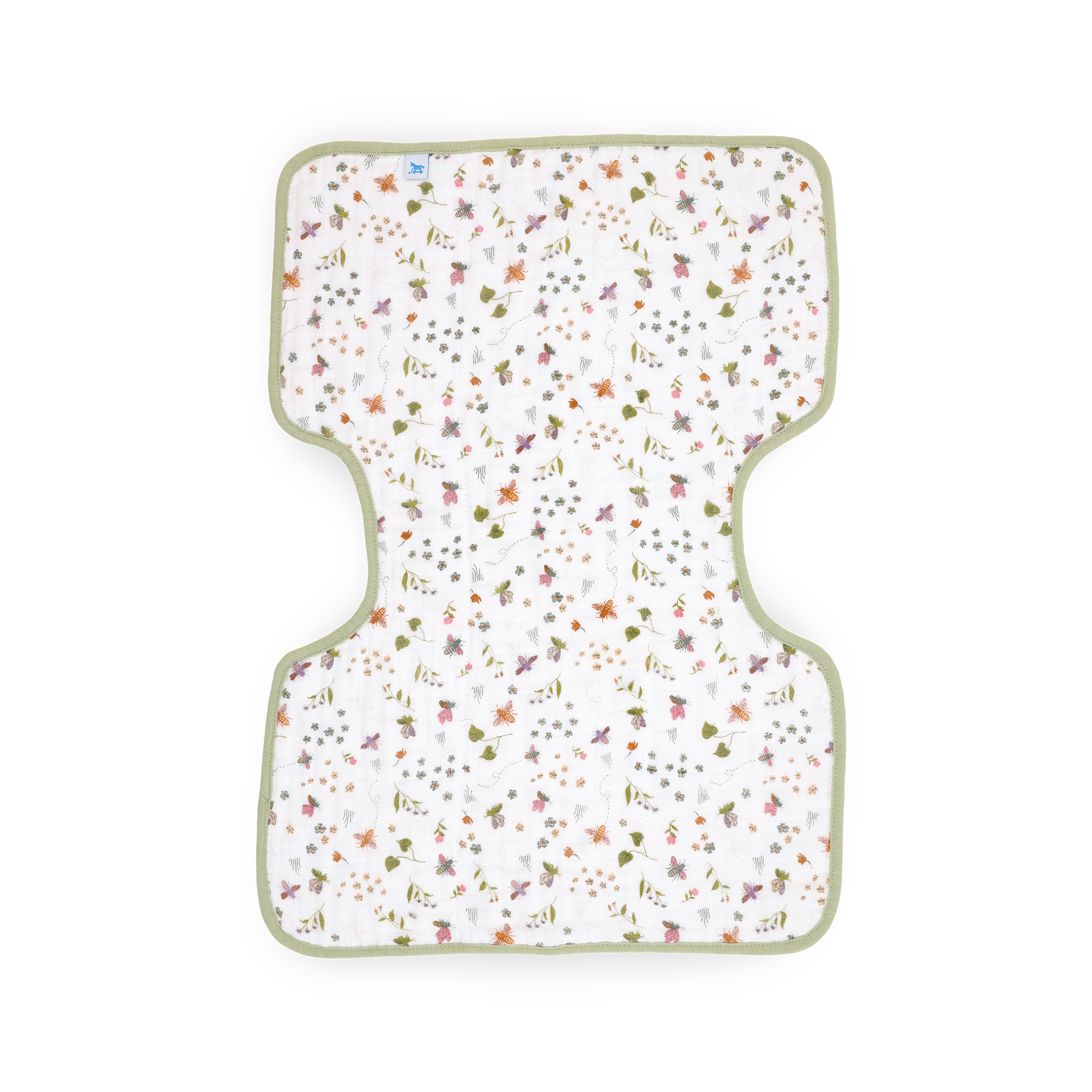 Cotton Muslin Burp Cloth - Garden Bees
