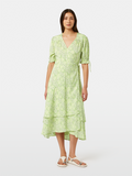 Floral Printed Midi Wrap Dress