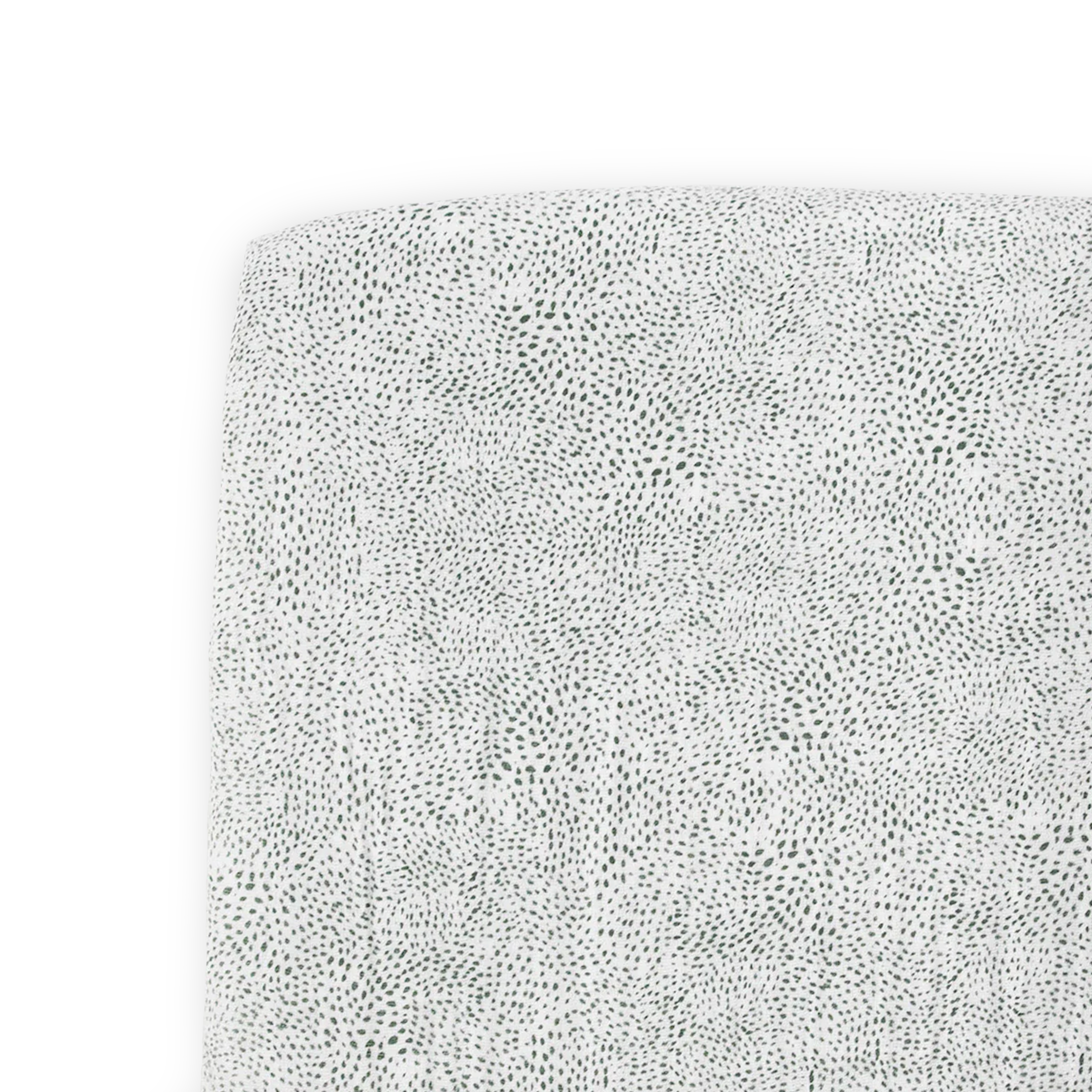 Cotton Muslin Crib Sheet - Green Seed