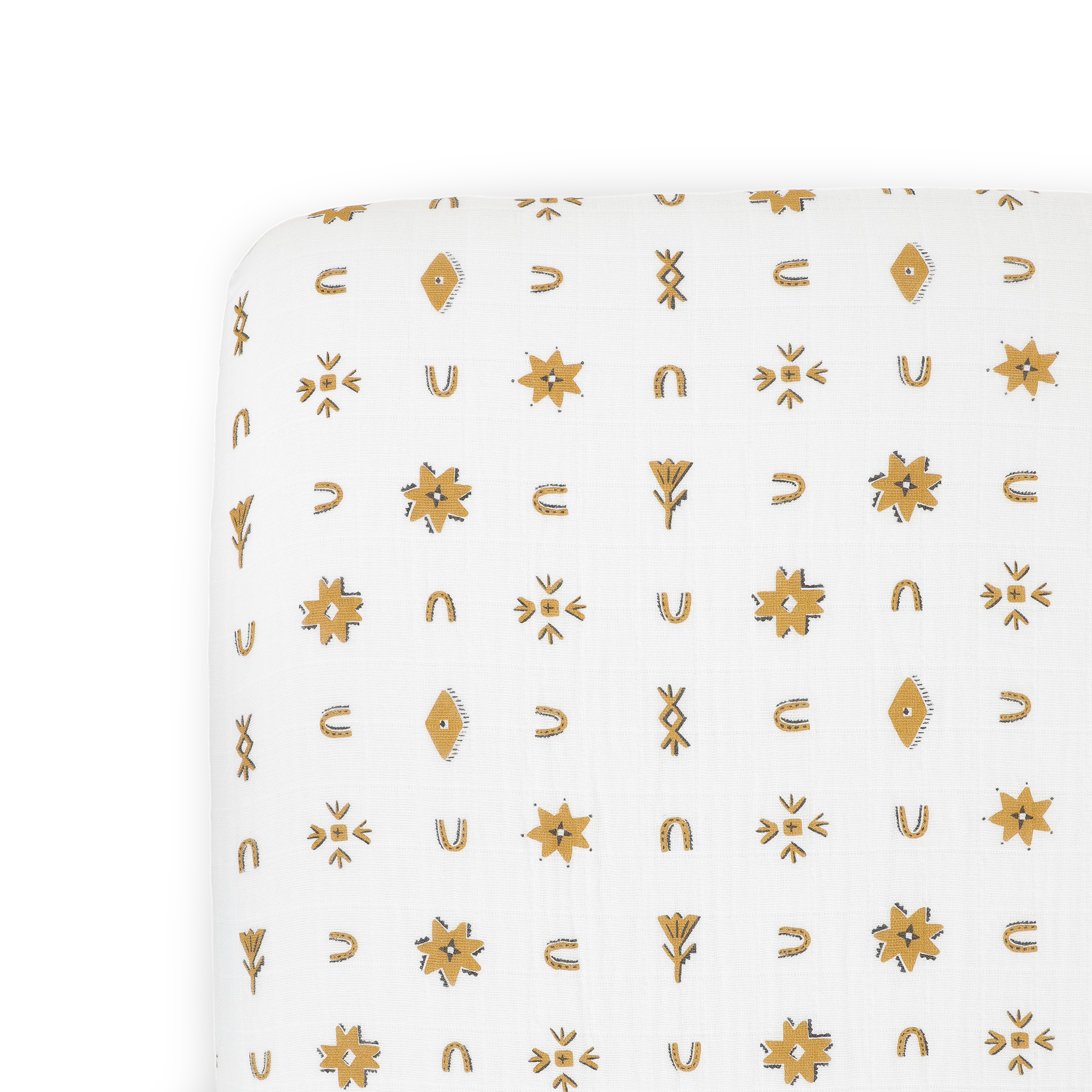 Cotton Muslin Crib Sheet - Conchos