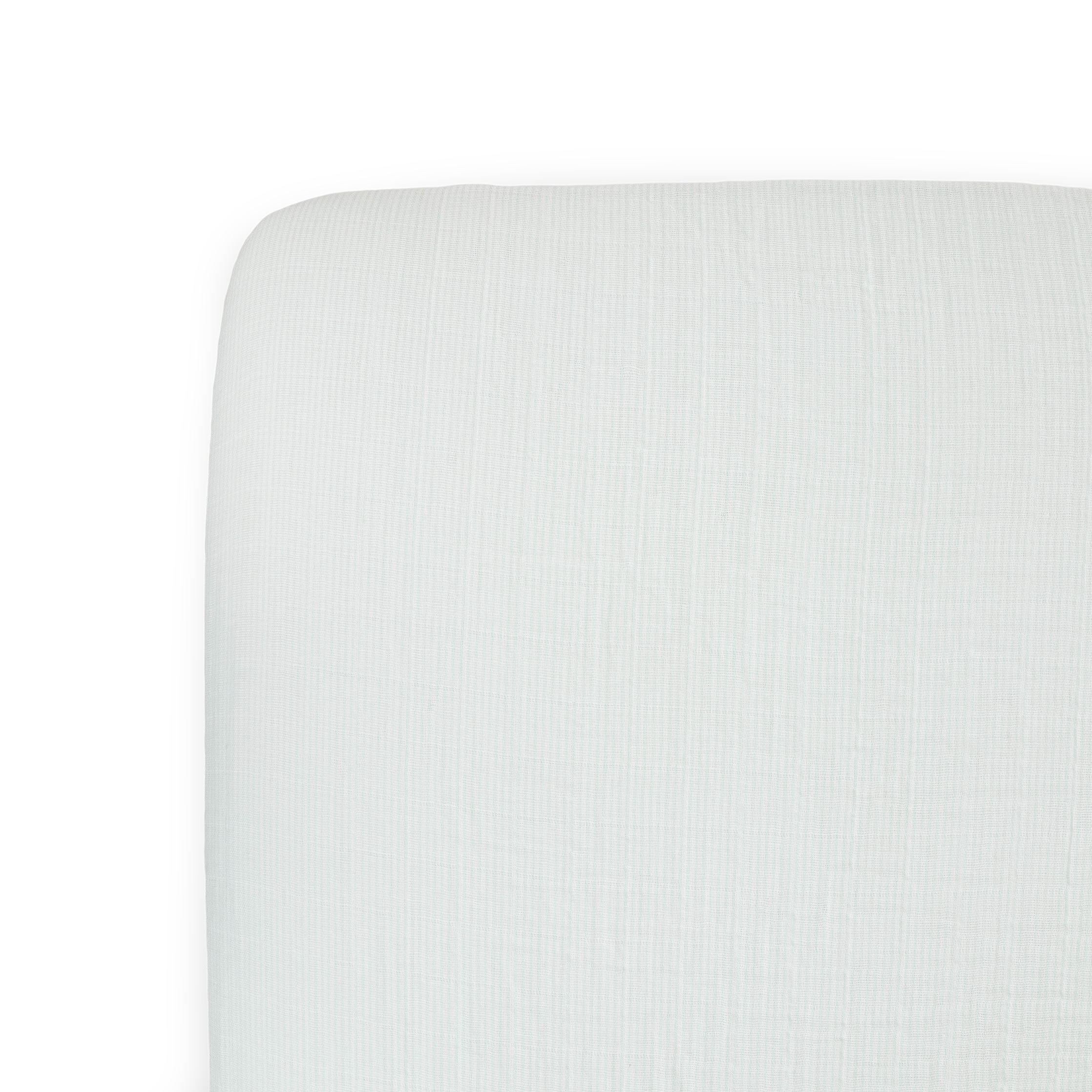 Cotton Muslin Crib Sheet - Pale Pinstripe