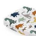 Cotton Muslin Changing Pad Cover - Dino Friends