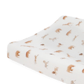 Organic Cotton Muslin Changing Pad Cover - Animal Crackers