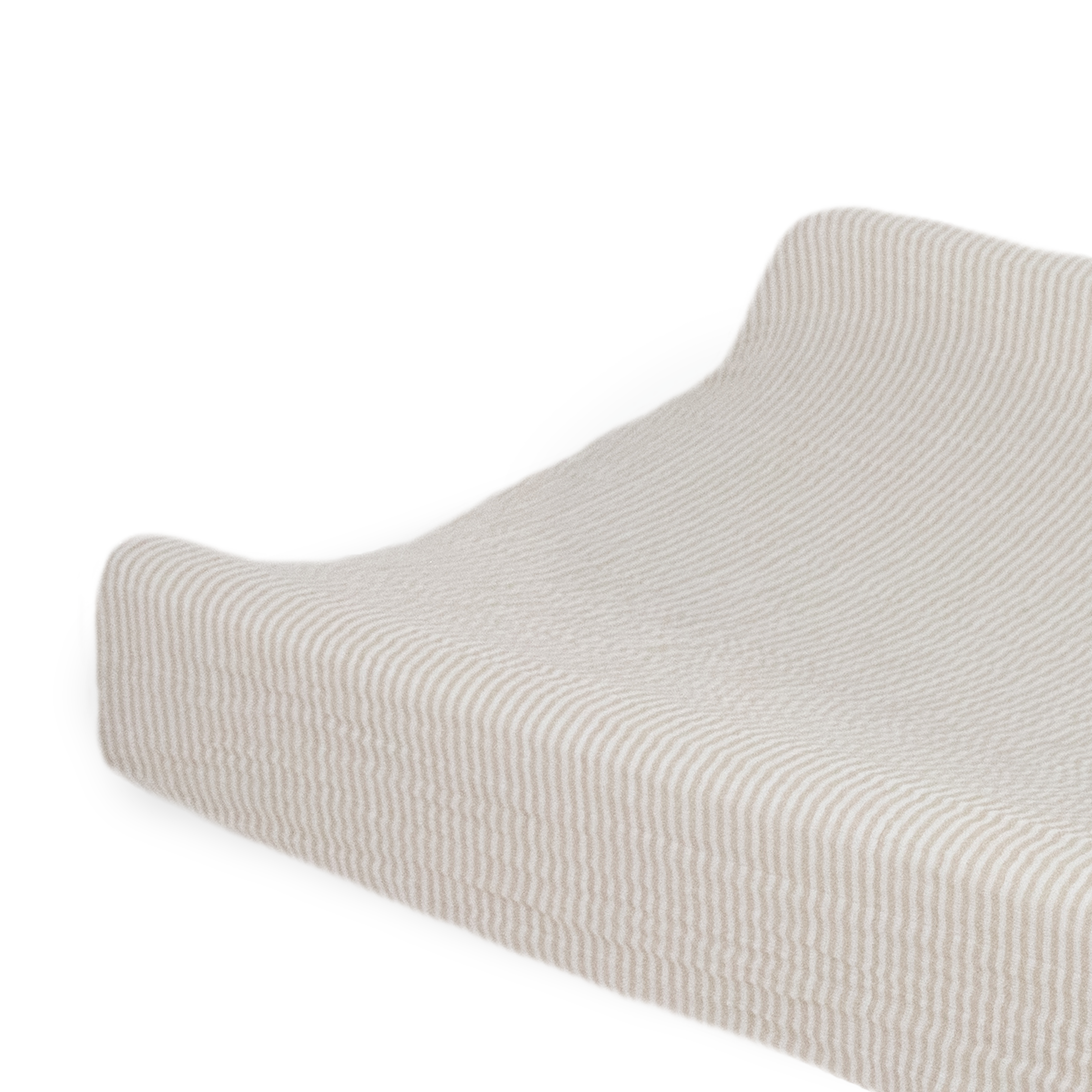 Organic Cotton Muslin Changing Pad Cover - Sand Stripe