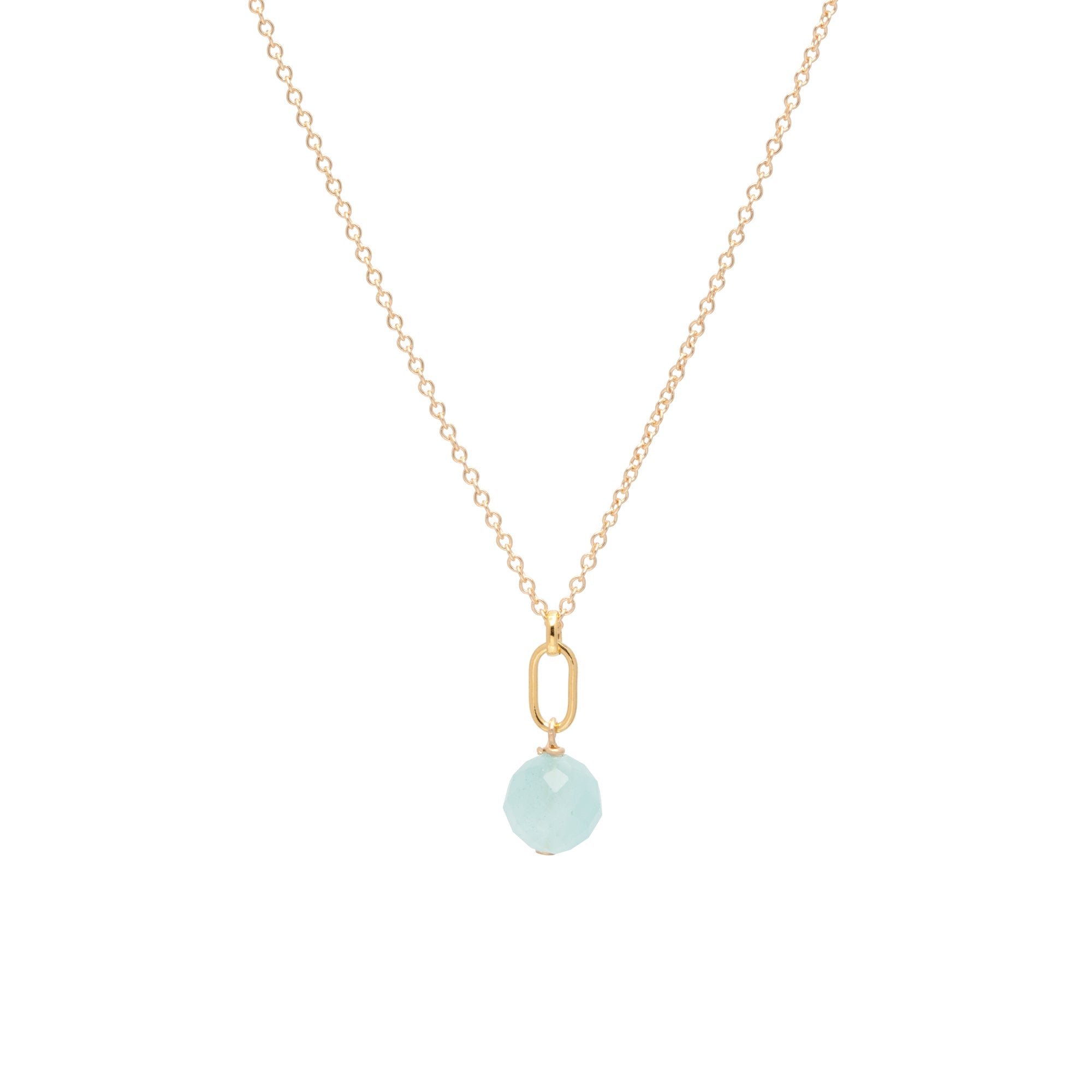March Birthstone Aquamarine Necklace