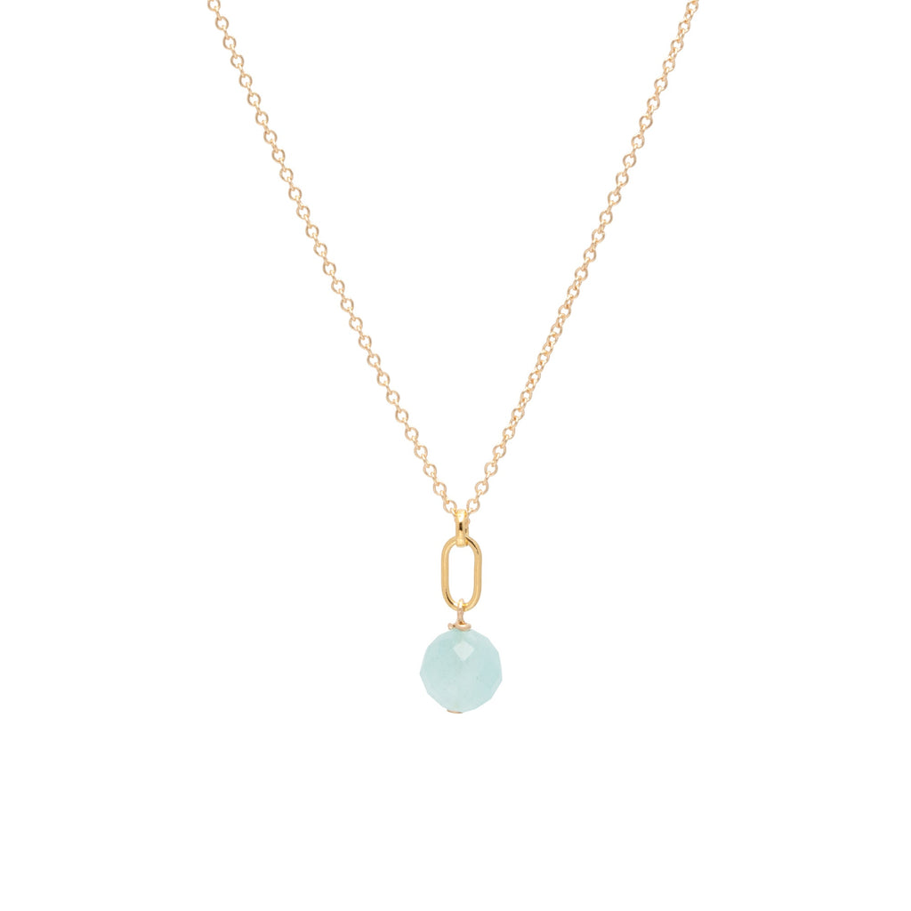 March Birthstone Aquamarine Necklace