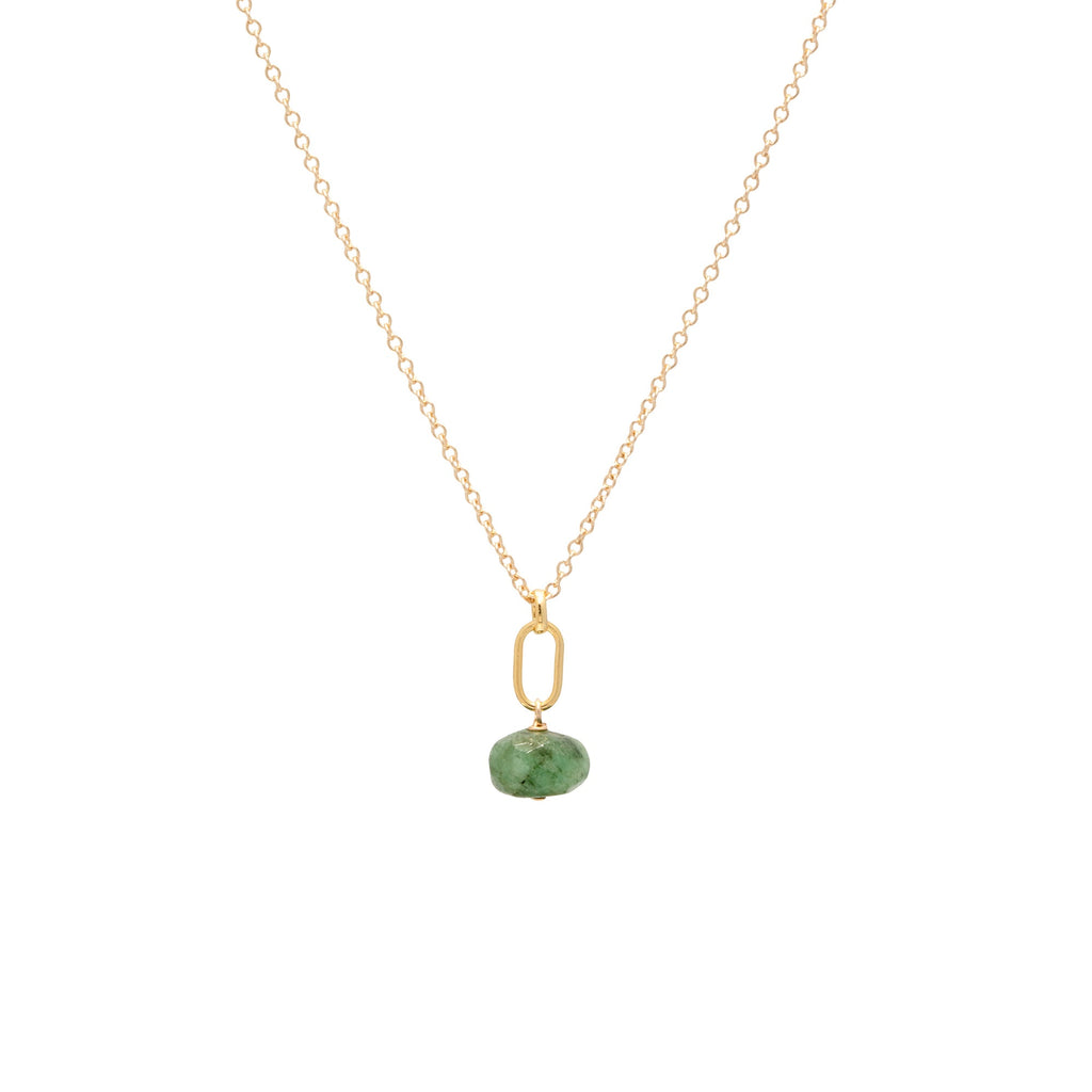 May Birthstone Emerald Necklace