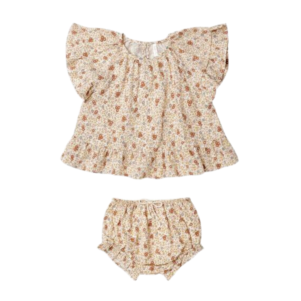 Butterfly Top & Bloomer Set Flower Field