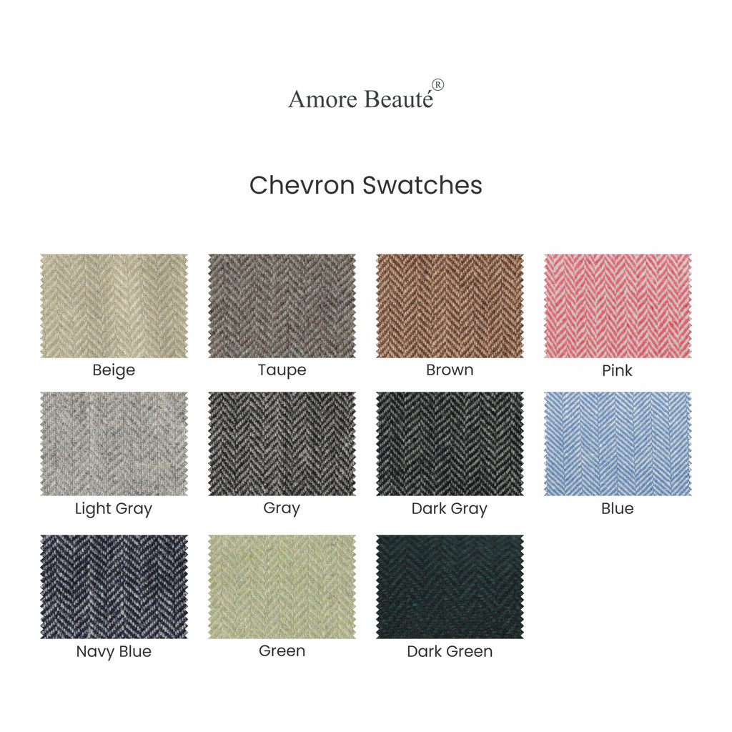 Chevron Curtain With Wool Felt Backing
