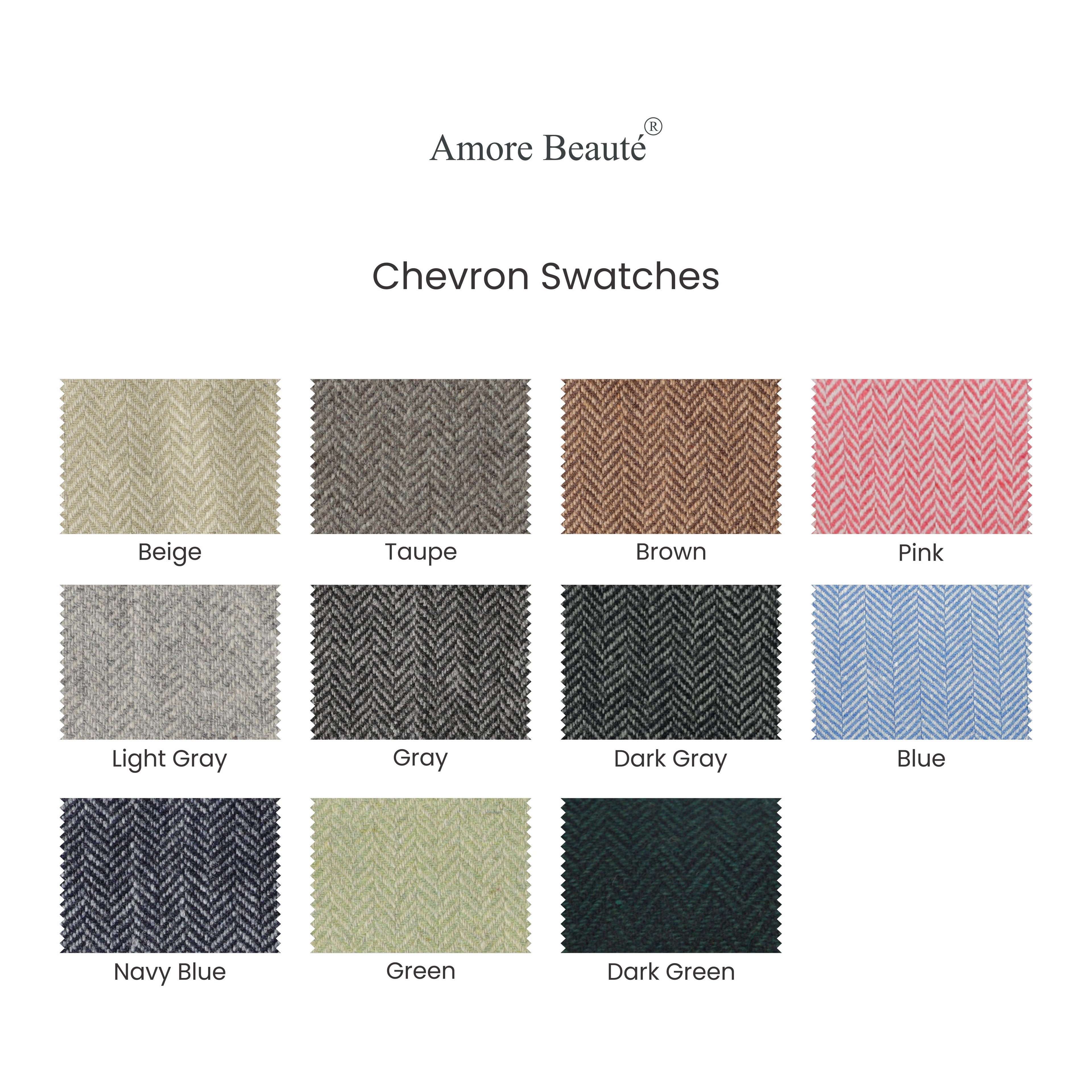 Chevron Curtain With Wool Felt Backing