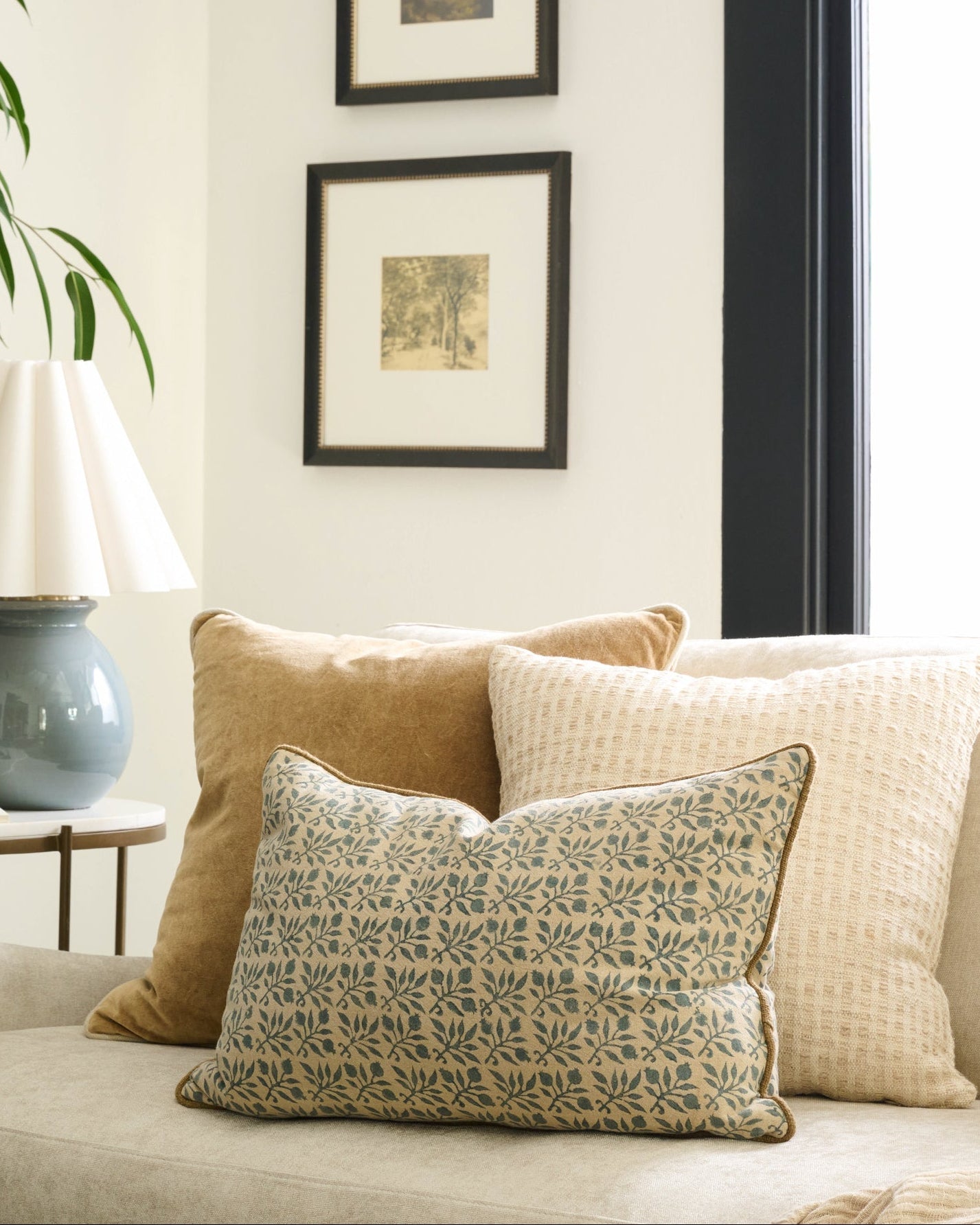 Lucie Floral Printed Lumbar Pillow