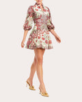 Valencia Floral Pleated Mini Dress