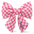 Hot Pink Gingham Lady Dog Bow
