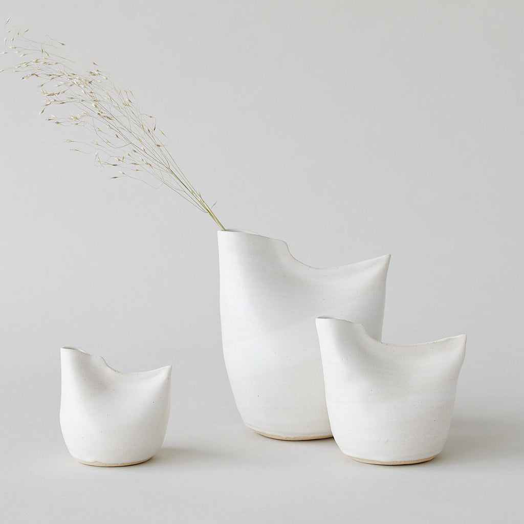 Bird Vase, White