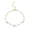 Pearl Bracelet with Beaded Chain