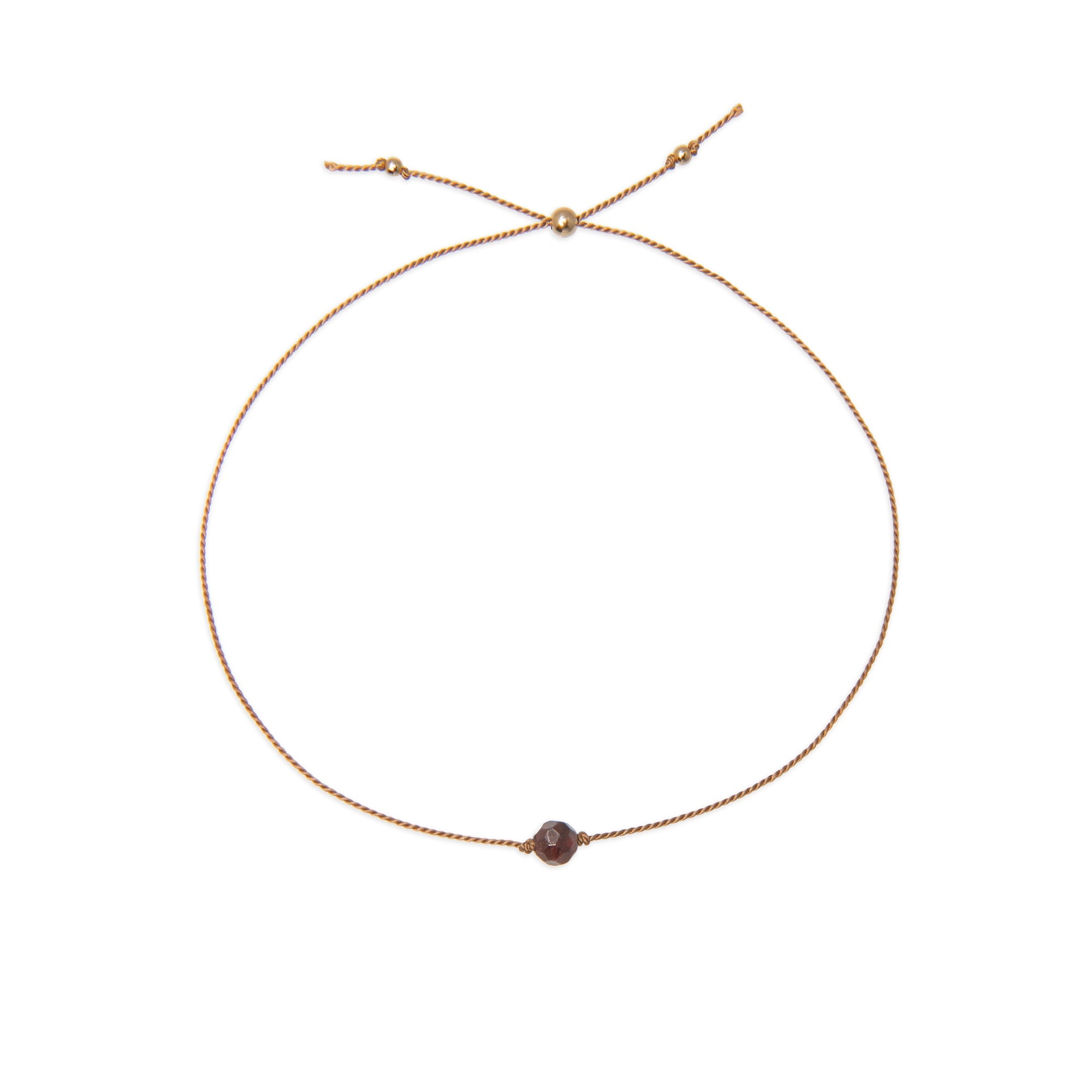January Birthstone Wishing Bracelet with Garnet