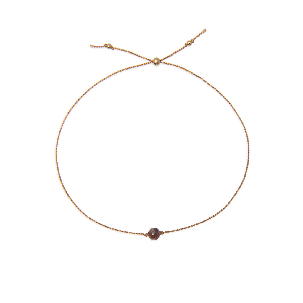 January Birthstone Wishing Bracelet with Garnet