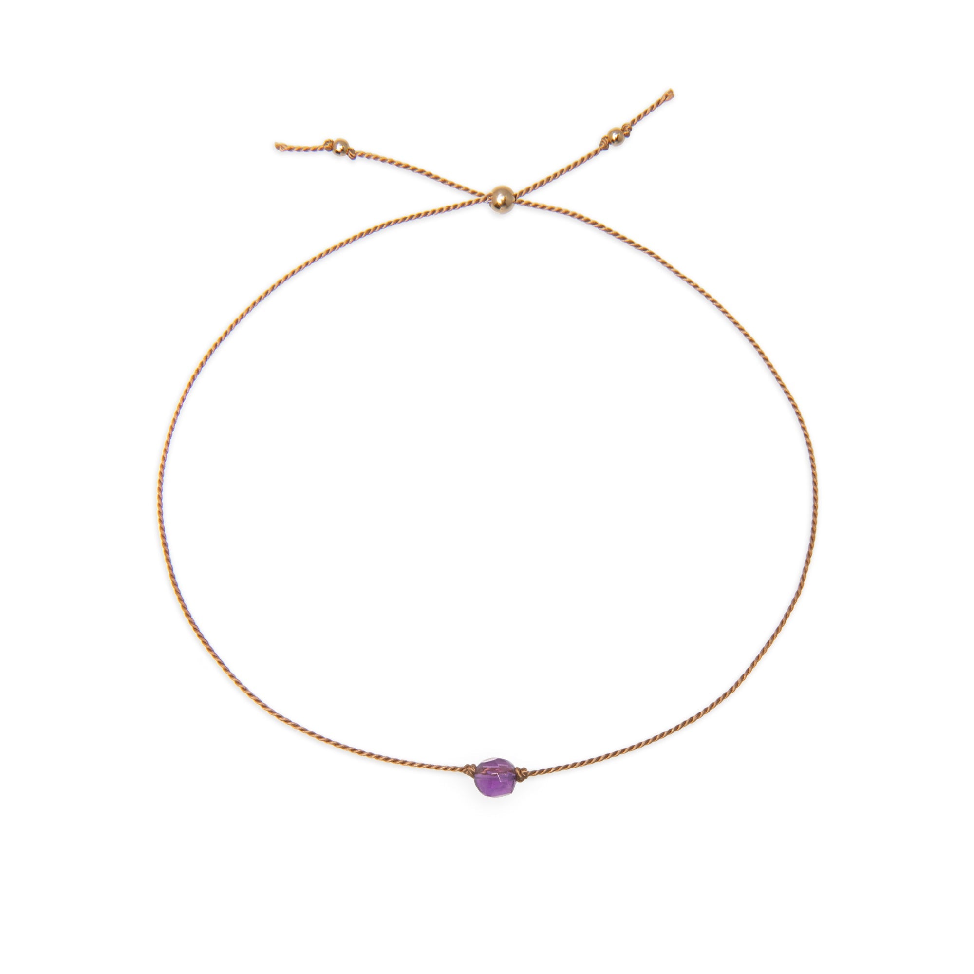 February Birthstone Wishing Bracelet with Amethyst