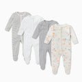 The Very Hungry Caterpillar Clever Zip Sleepsuit 4 Pack