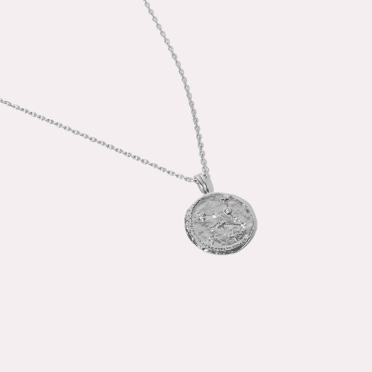 Virgo Zodiac Pendant Necklace in Silver