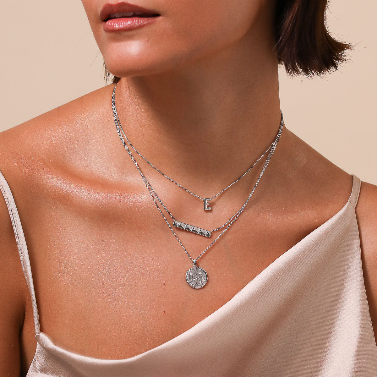 Virgo Zodiac Pendant Necklace in Silver