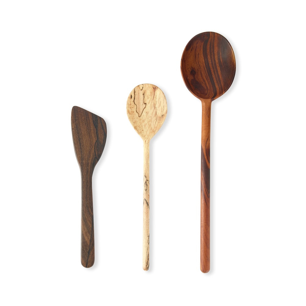Certified Wood Handcarved Kitchen Utensil Set
