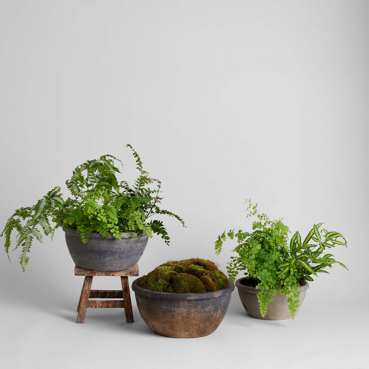 Vintage Grey Planter, Medium