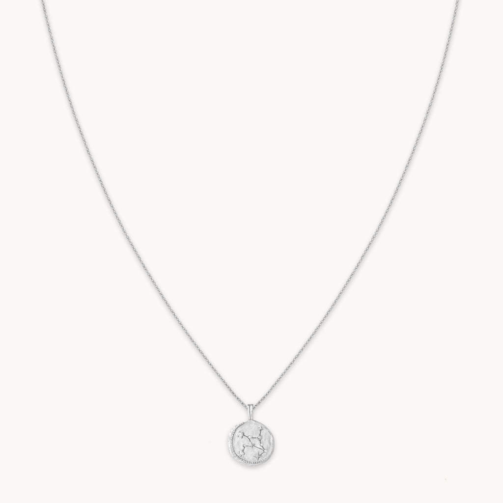 Virgo Zodiac Pendant Necklace in Silver