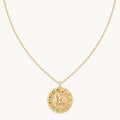 Virgo Bold Zodiac Pendant Necklace in Gold