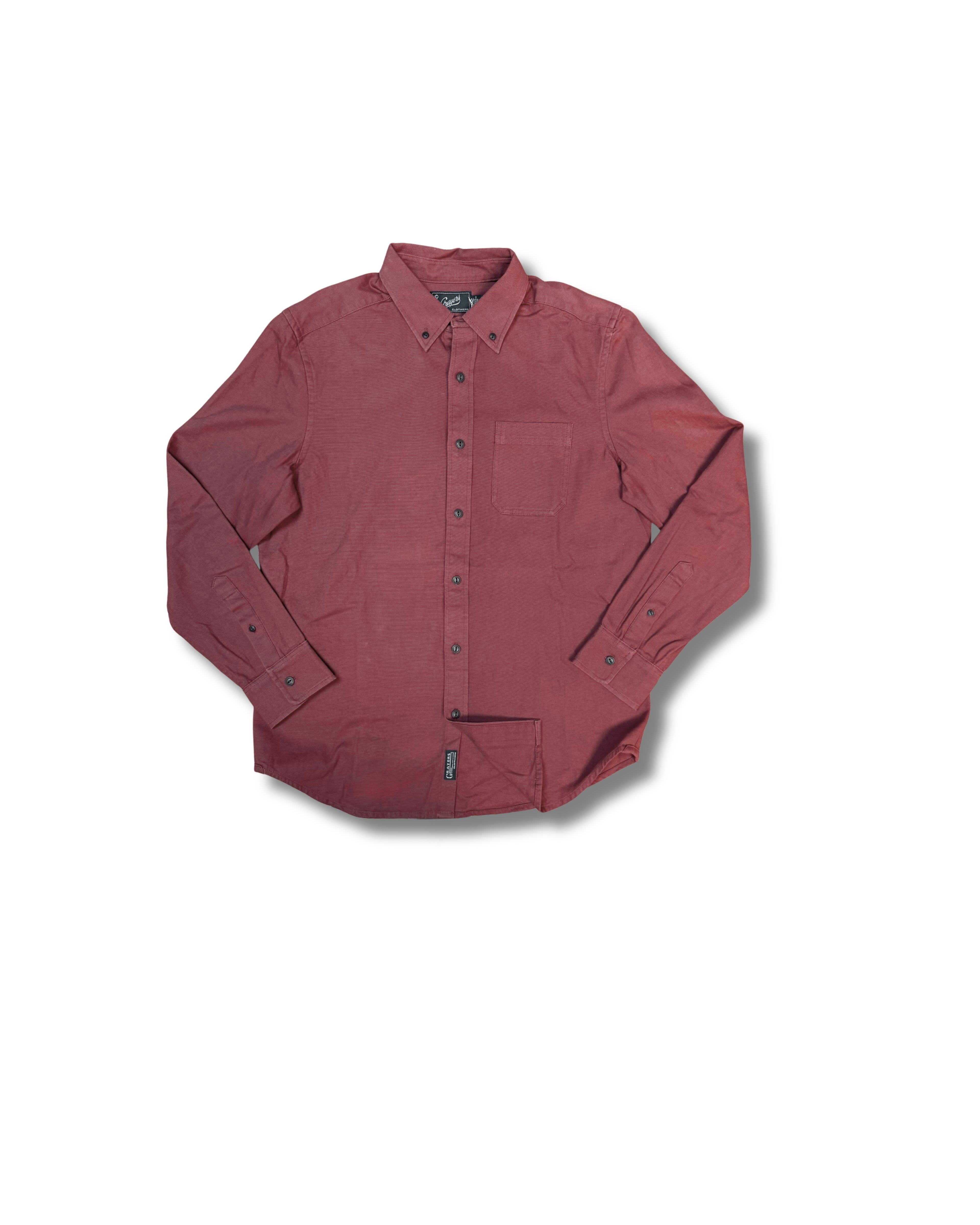 Dip Dyed Canvas Shirt SMP - Burgundy
