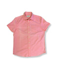 Cotton Poly Stretch Oxford SS Shirt SMP - Red White Stripe