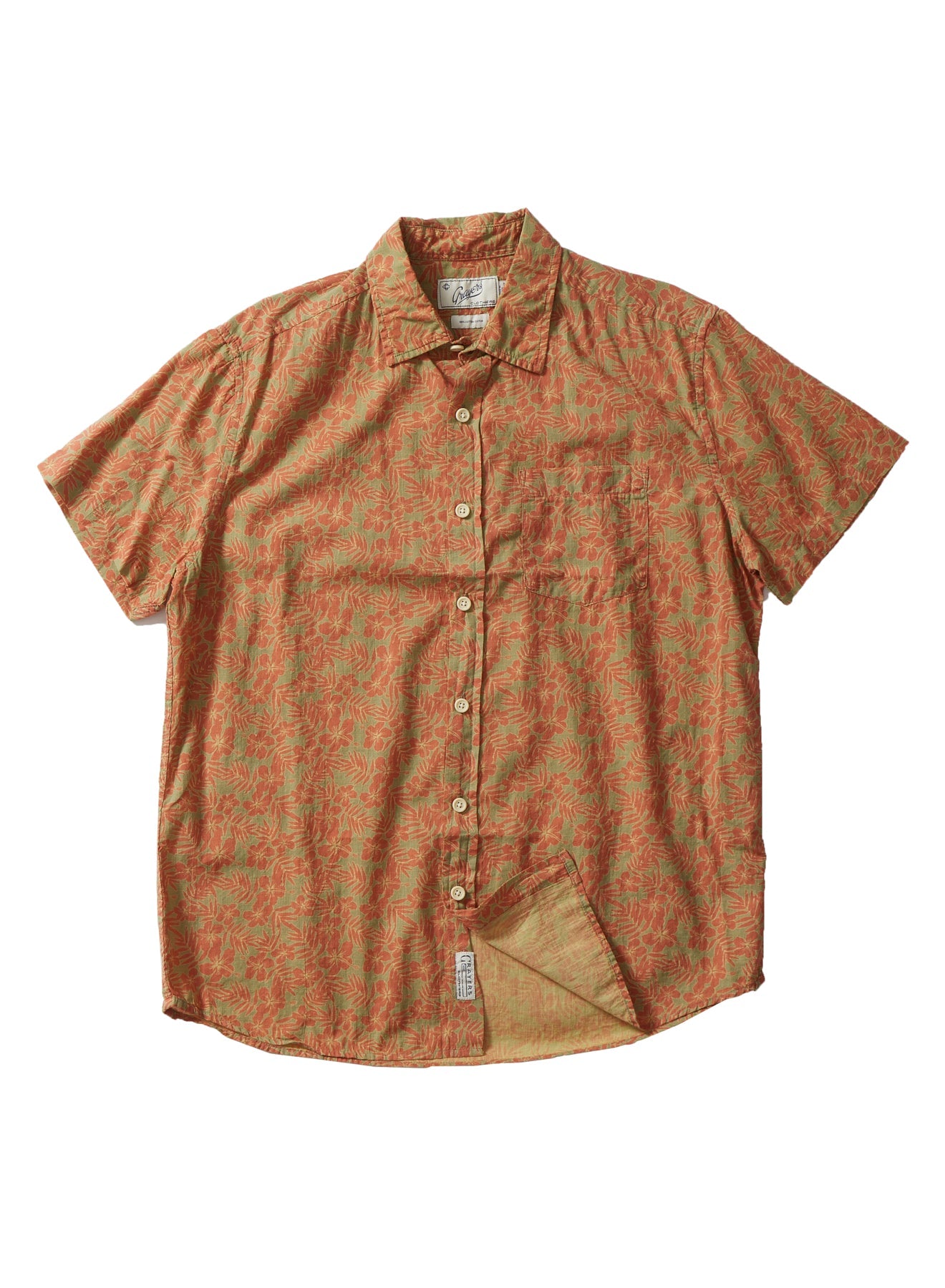 Printed Light Weight Poplin Shirt SMP - Parsnip