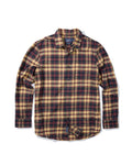 Shady Grove Stretch Flannel Shirt - Navy Red Ecru