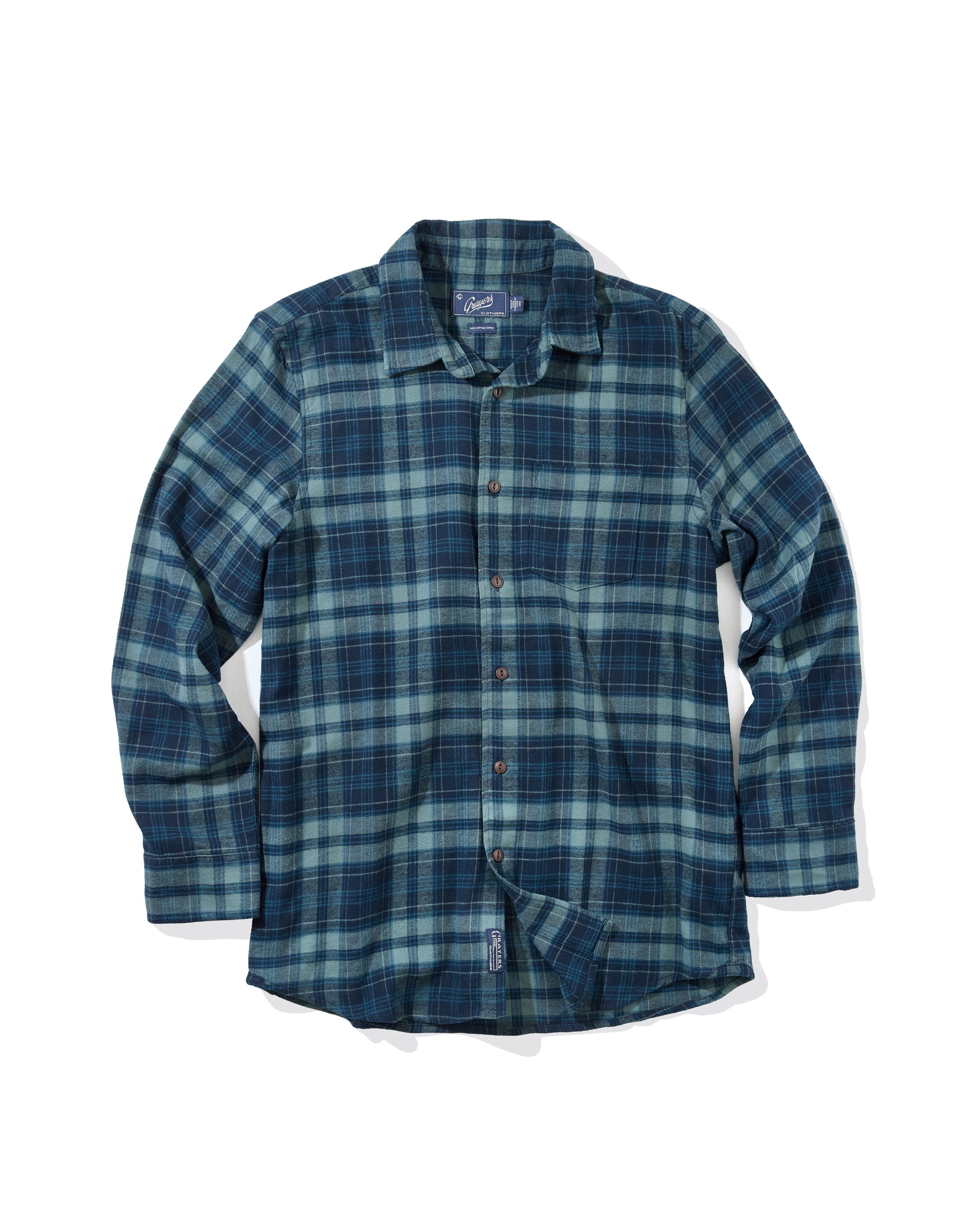 Shady Grove Stretch Flannel - Green Pine