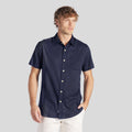 Portofino Featherweight Poplin Short Sleeve Shirt - Blue Night