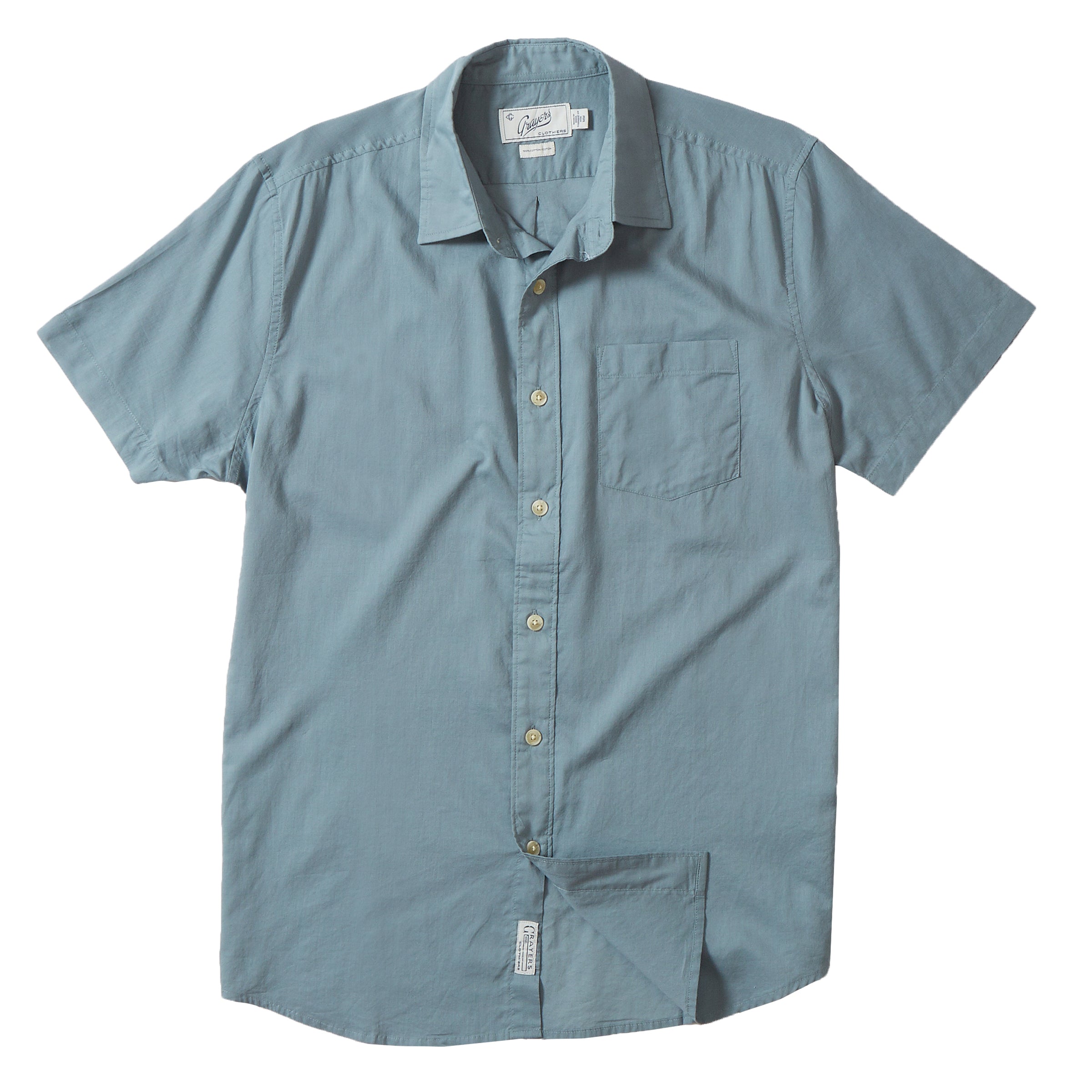 Portofino Featherweight Poplin Short Sleeve Shirt - Trooper (Final Sale)*