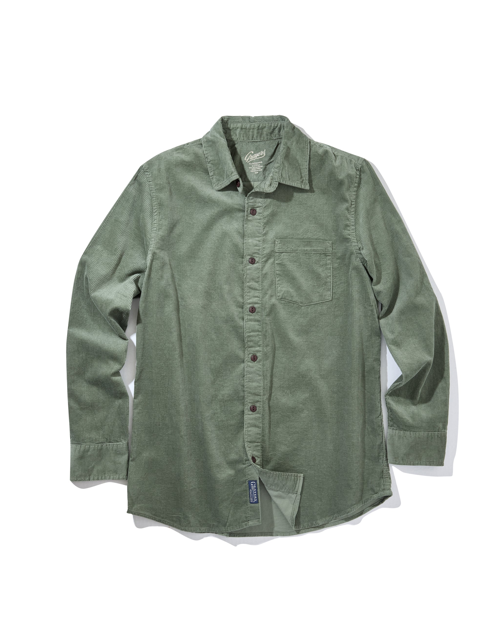 Saratoga Featherweight Corduroy Shirt - Agave