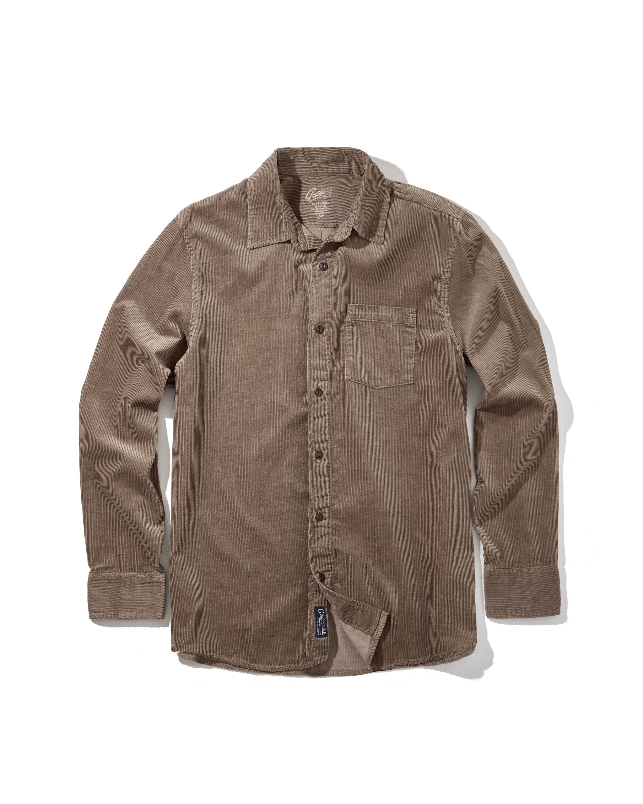 Saratoga Featherweight Corduroy Shirt - Mocha